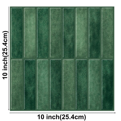 Green tile sticker sheet with 16 tiles, on a white background