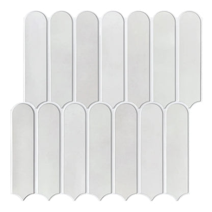 Mist grey adhesive panel sheet with rounded elements, on a white background