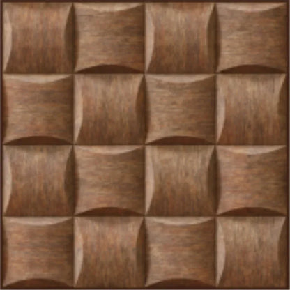 3D PVC-paneel met een gewatteerde bruine leerlook