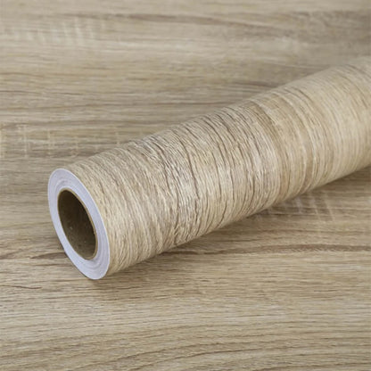 Roll of greyish beige wood effect vinyl wrap, Model 10