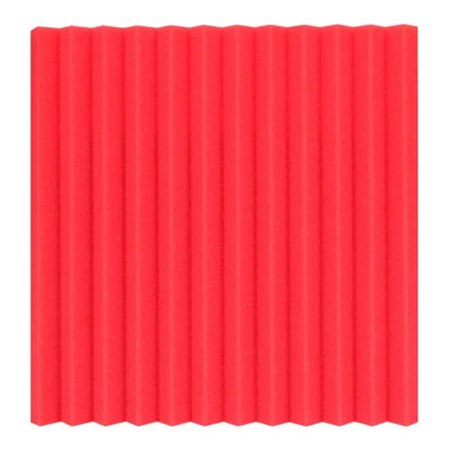 Rood schuimpaneel in wigvorm, vooraanzicht