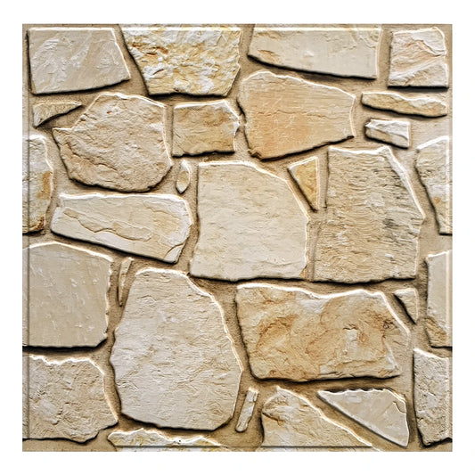 Brown irregular stone effect adhesive panel, 30 × 30 cm