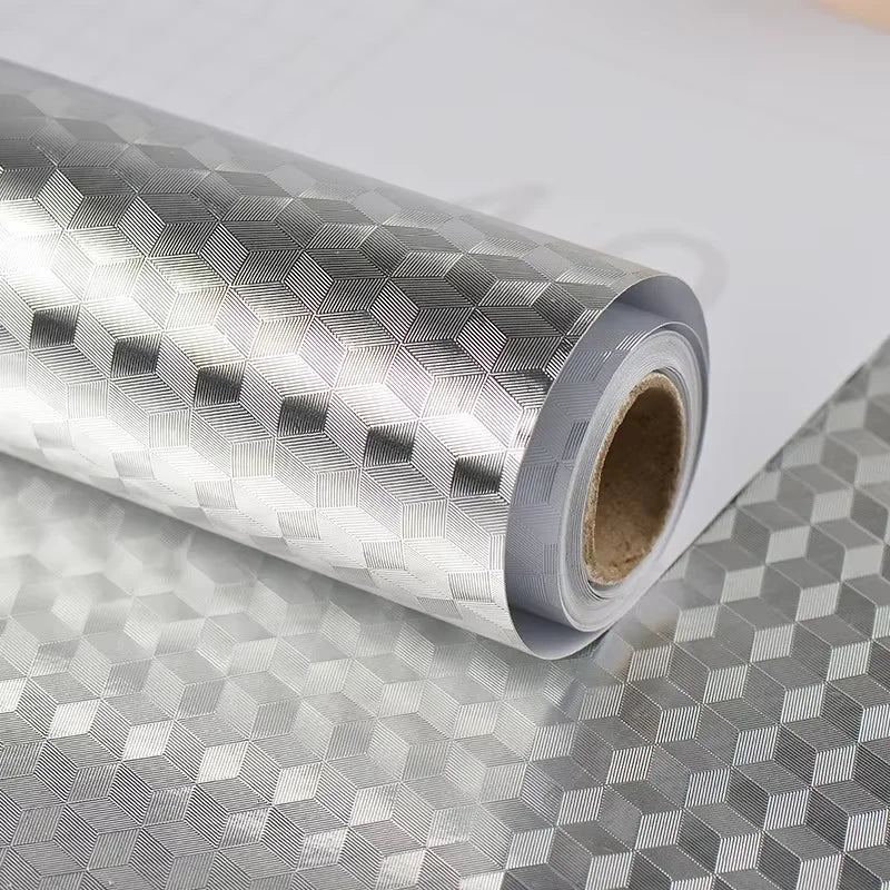 Rolle silberne Klebefolie mit Würfelmuster