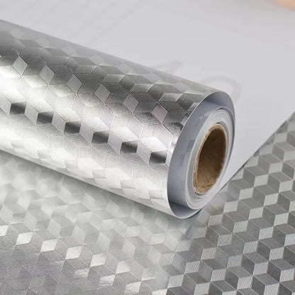 Rolle silberne Klebefolie mit Würfelmuster