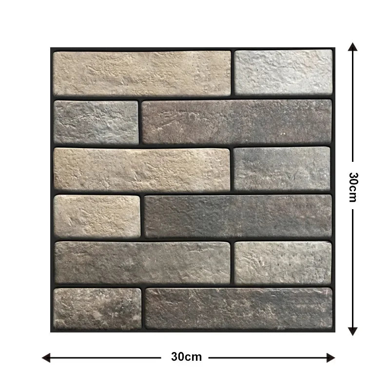 Harmaa ja vaalea beige kivikuvioinen 3D-paneeli, malli 504