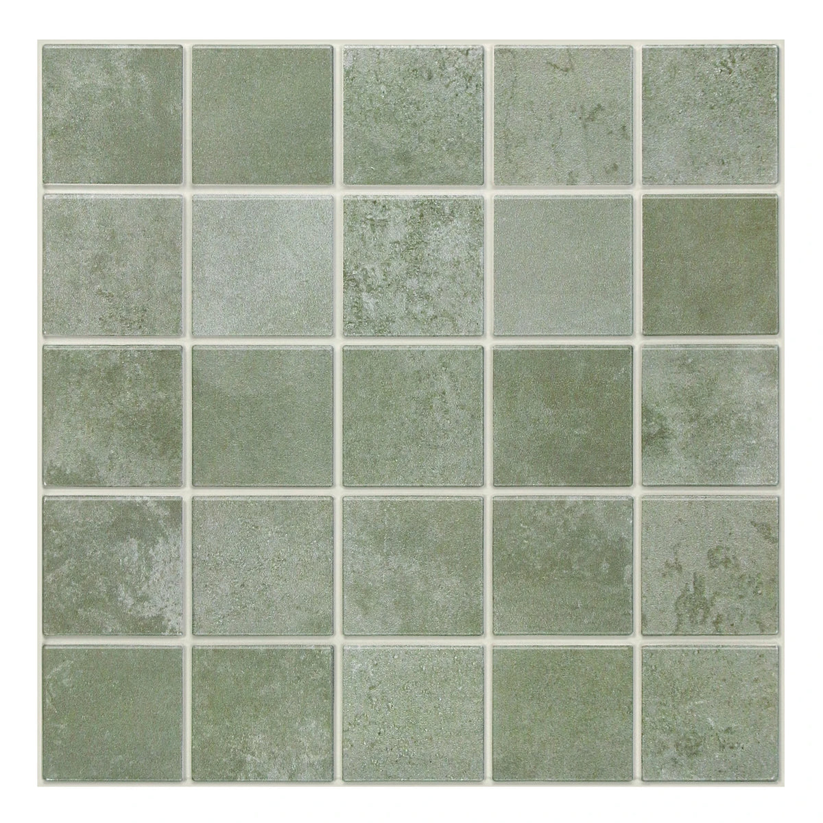 Mint green square wall panel sheet on a white background
