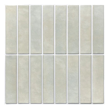 Light grey-beige self-adhesive strip sheet on a white background
