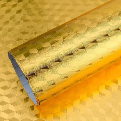 Rolle goldene Klebefolie mit Würfelmuster