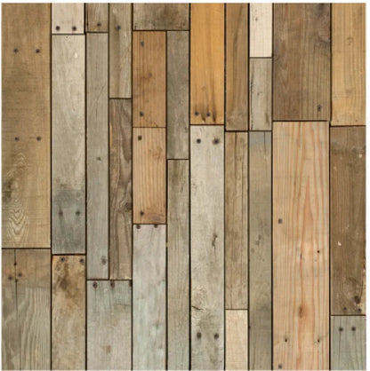 3D PVC-paneel met een houtlook van planken als hergebruikt hout