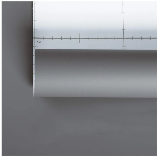Back of the self-adhesive vinyl with a printed cutting grid