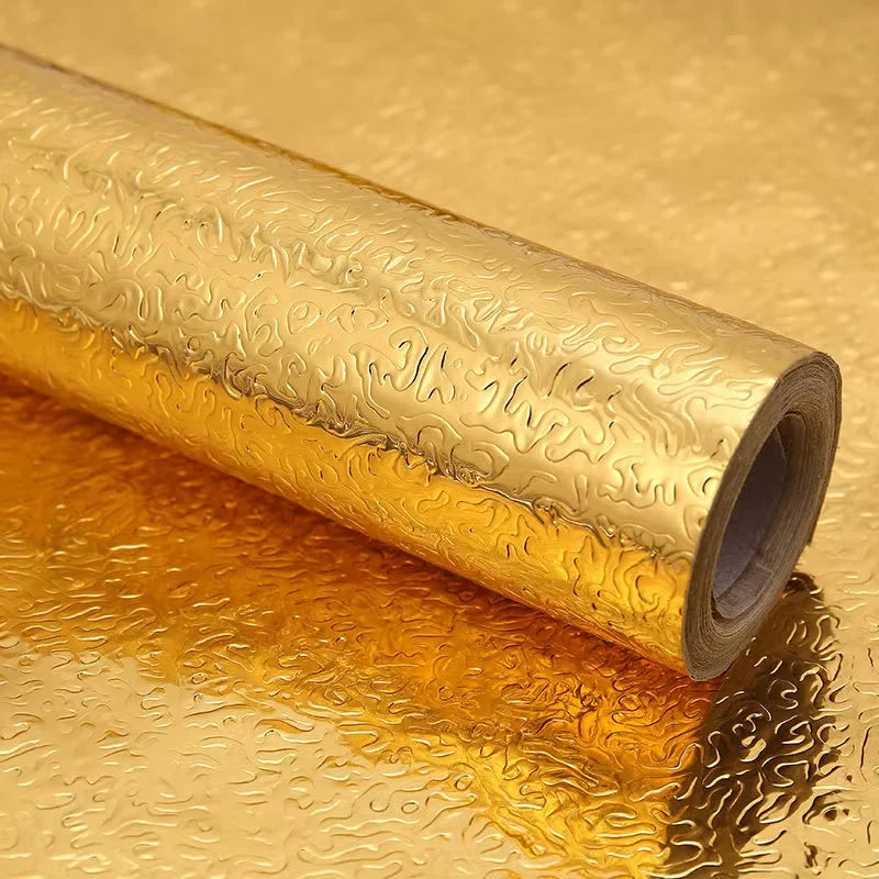 Rolle goldene Klebefolie mit Blumenmuster