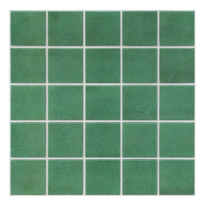 Green square wall panel sheet on a white background