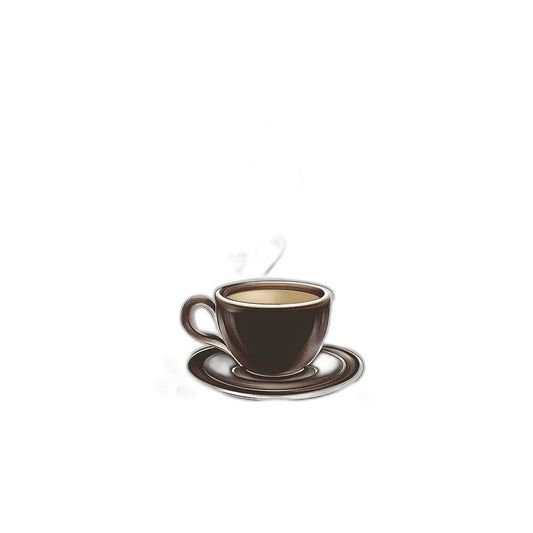 Seinätarra, jossa kahvikuppi, sydämiä, papuja ja teksti ”But First Coffee”
